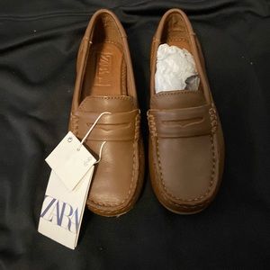Boys Leather Loafers - Brown - Size 12/29 - never Worn